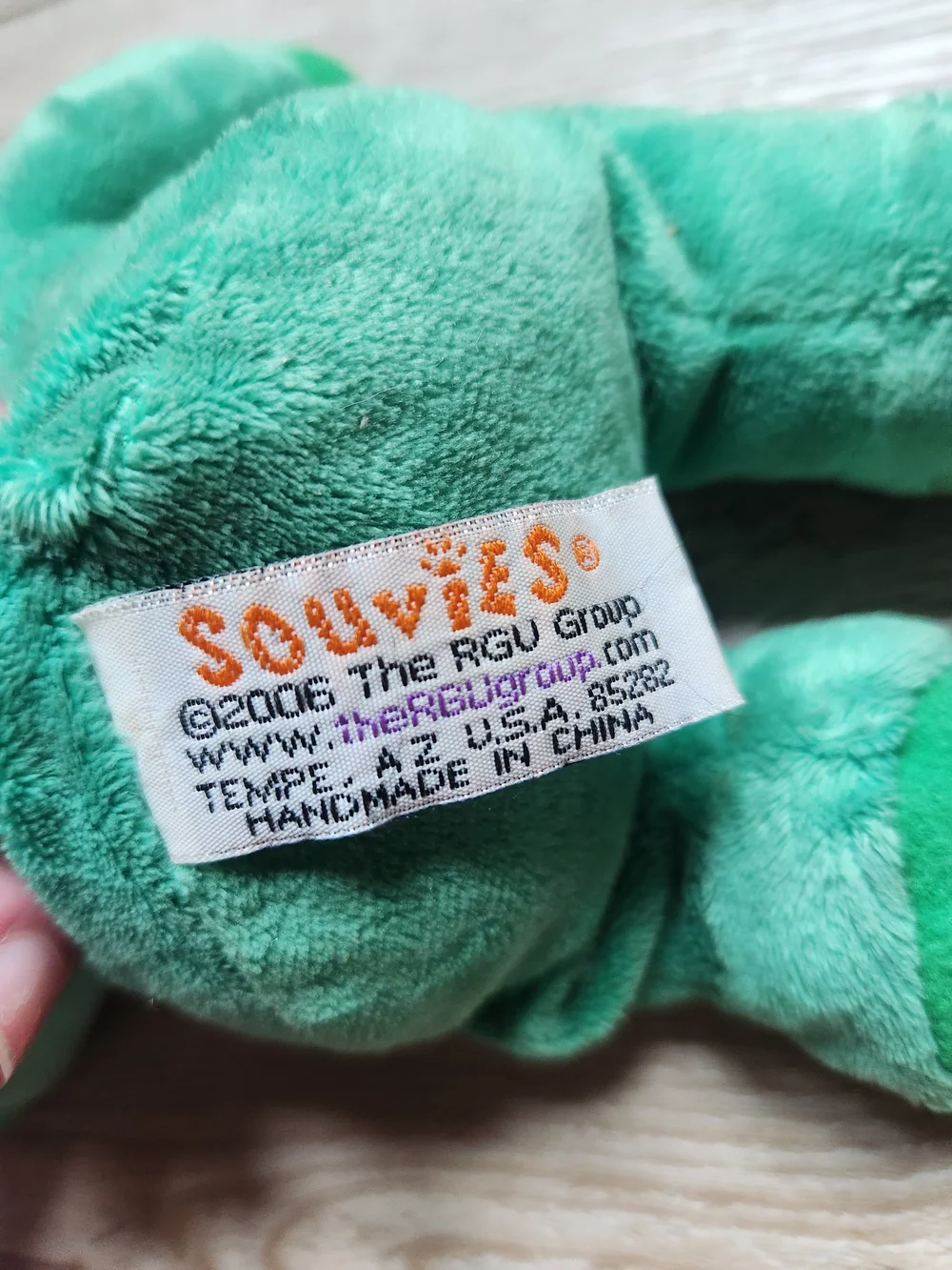 Green Plush Alligator Toy with 'Florida' Embroidery